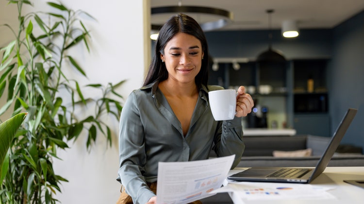Woman with Coffee Mug