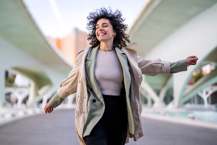 women with feeling freedom